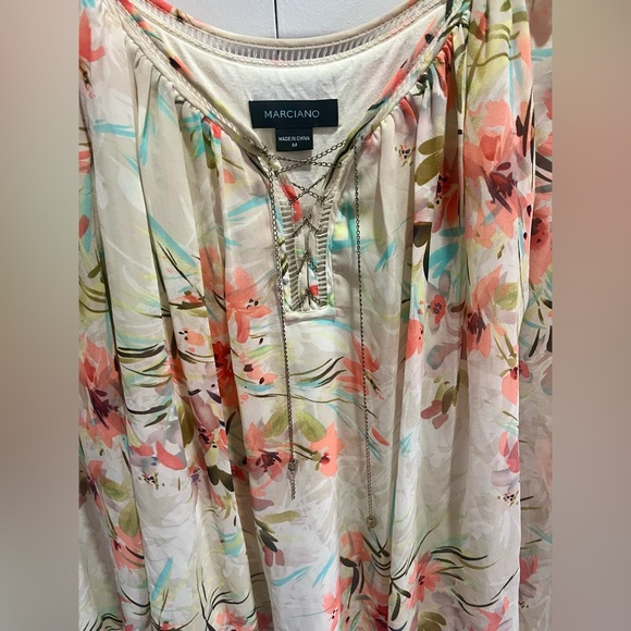 Marciano Chain Lace-Up Blouse π - Picture 3 of 8